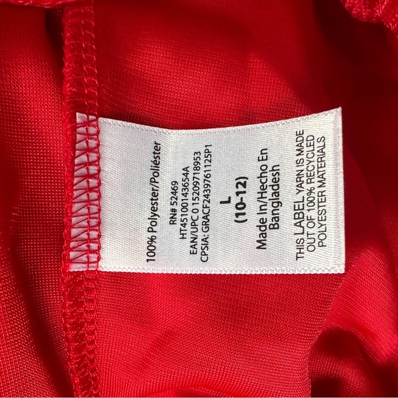 Holiday time girls red tulle skirt with gold snowflakes - Picture 6 of 7